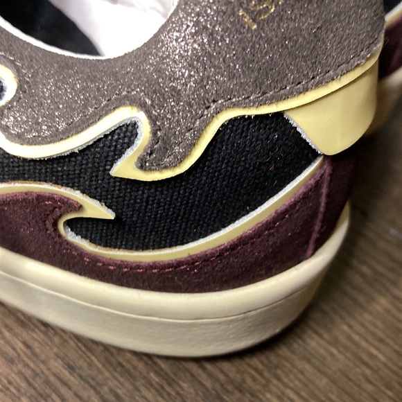 Isabel Marant Black PlumTaupe Lace Up Canvas Fashion Sneakers Size 38 - Picture 7 of 12